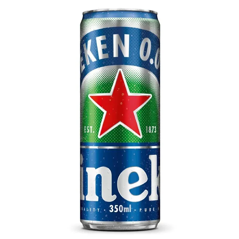 Cerveja zero Heineken lata 350ml gelada