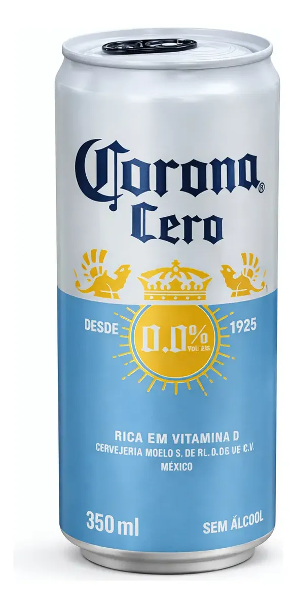 erveja Corona Cero 0,0% Sem Álcool  Latas 350ml