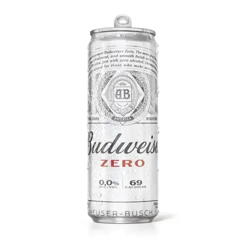 Cerveja Zero Budweiser Lata 350ml Gelada