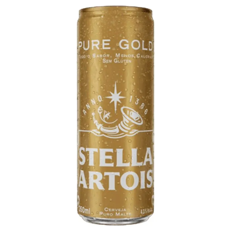 Cerveja Stella Artois Sleek Pure Gold Lata 350ml